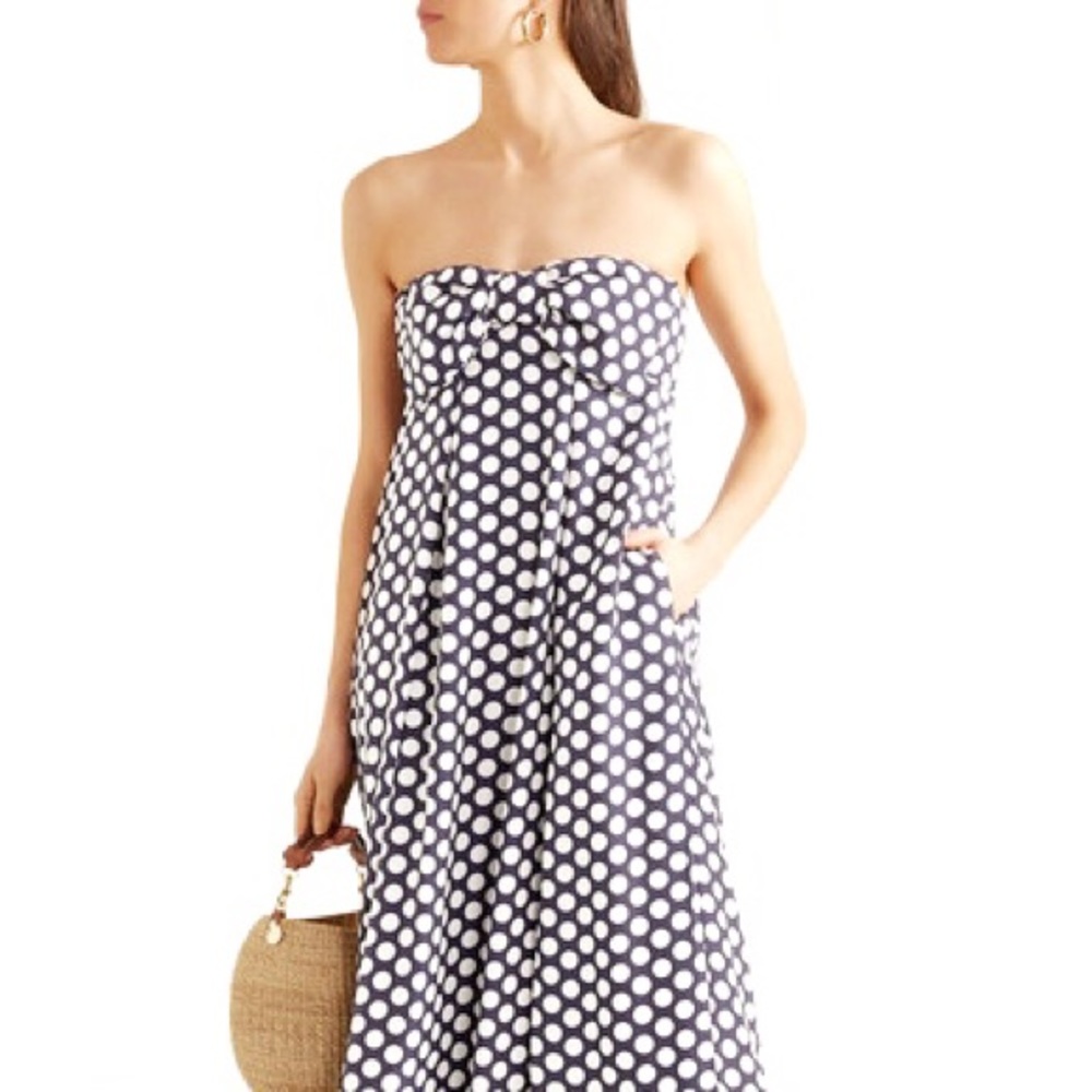 J. Crew Polkadot Bow Accent Maxi Dress